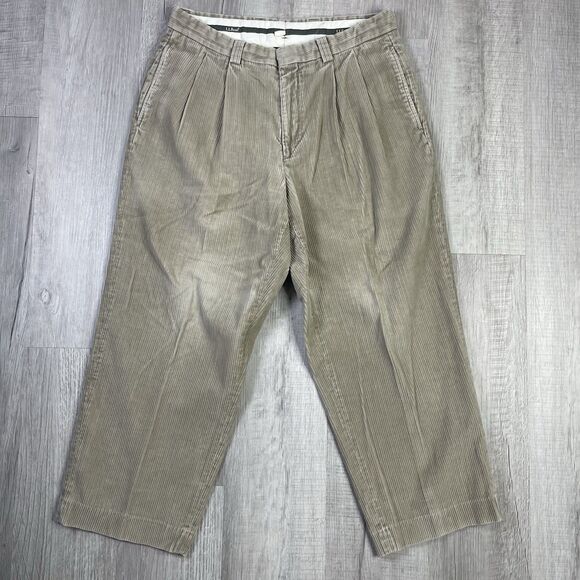 L.L. Bean Other - Vtg LL Bean Pants Mens 31X29 Khaki Classic Flat Front Straight Leg Corduroy P